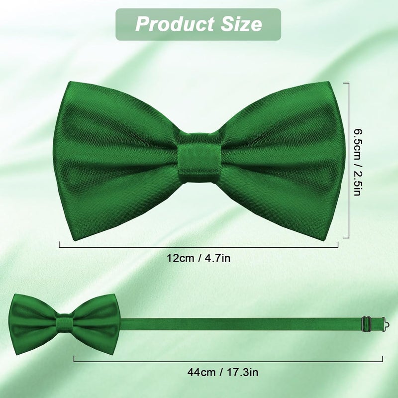 WOXVM Men's Bow Ties Solid Color Pre-Tied Bow Tie Satin Formal Tuxedo Bowtie Adjustable Neck Bowtie for Men Wedding Party - Image 3